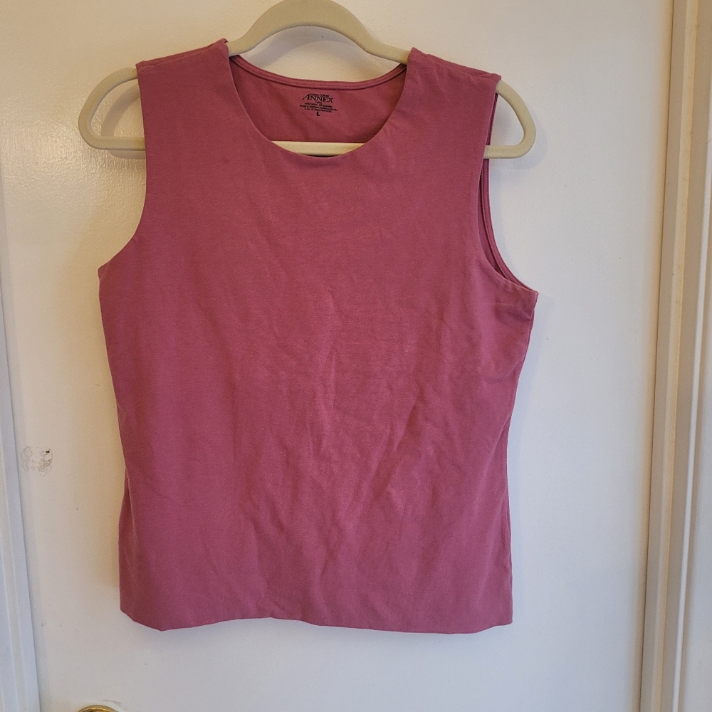 Dark Pink Casual Corner sleeveless top, size large